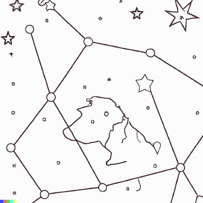 13+ Desenhos de Constelações para Imprimir e Colorir/Pintar