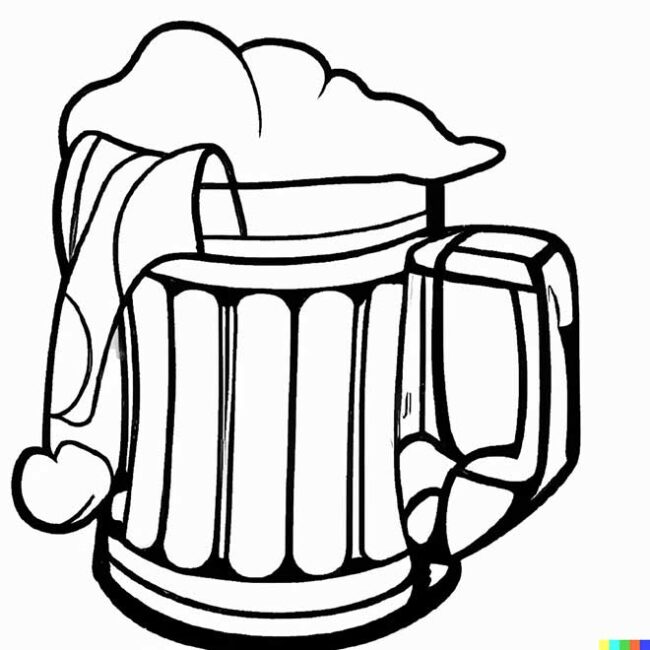 copo de cerveja para colorir 1