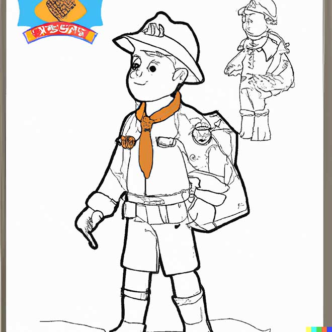 desenho de escoteiro para colorir 2 2 desenho de escoteiro para colorir 2 2