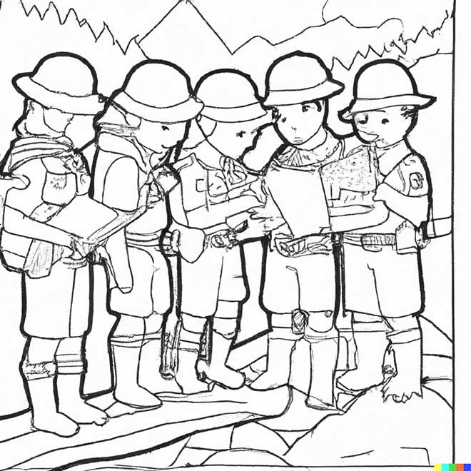 desenho de escoteiro para colorir 3 2 desenho de escoteiro para colorir 3 2