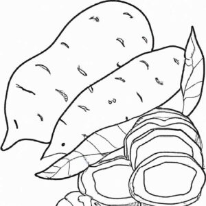40+ Desenhos de Batata Doce para Imprimir e Colorir/Pintar