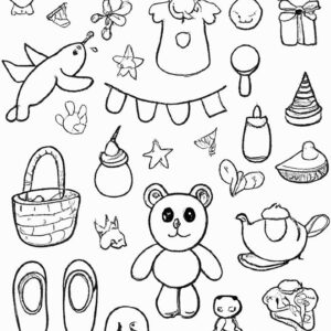 40+ Desenhos de Coisas Fofas para Imprimir e Colorir/Pintar