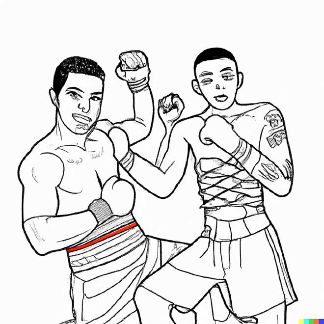 desenhos de Muay Thai 3 2