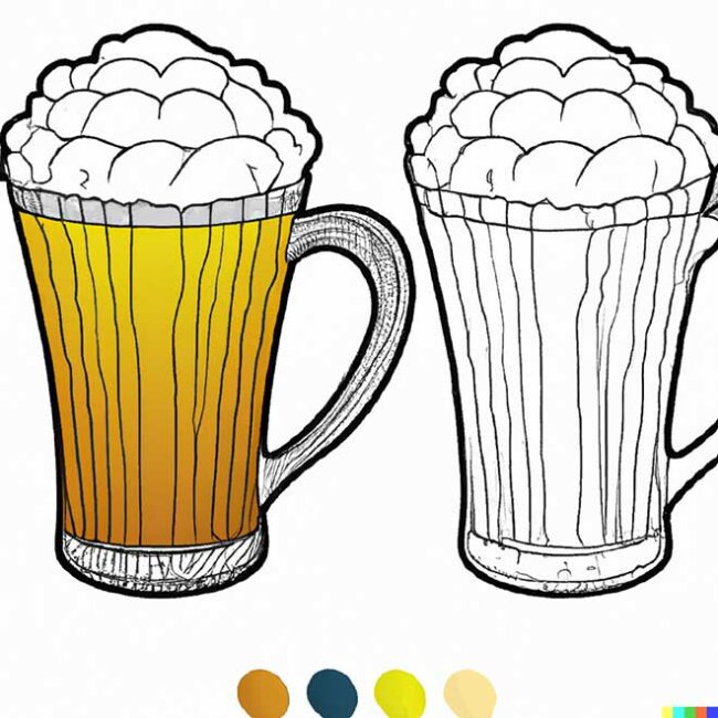 desenhos de cerveja para colorir 1