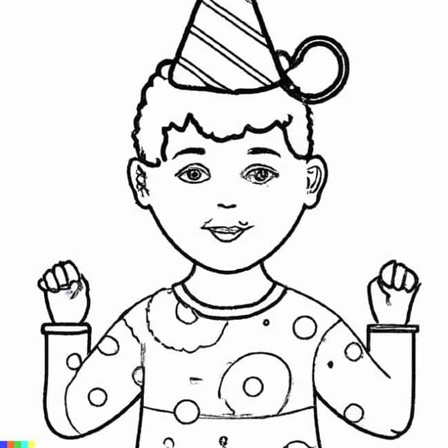 desenhos de chapeu de aniversario para pintar 1 2