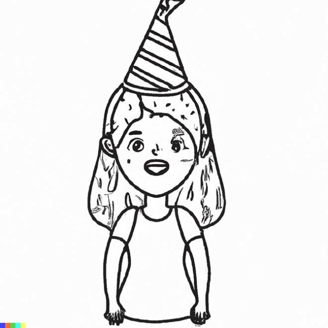 desenhos de chapeu de aniversario para pintar 3 2