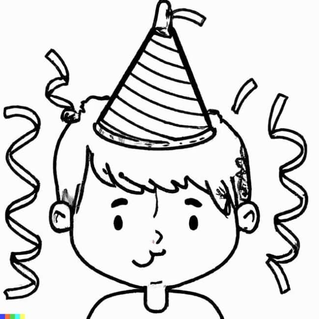 desenhos de chapeu de aniversario para pintar 4 2