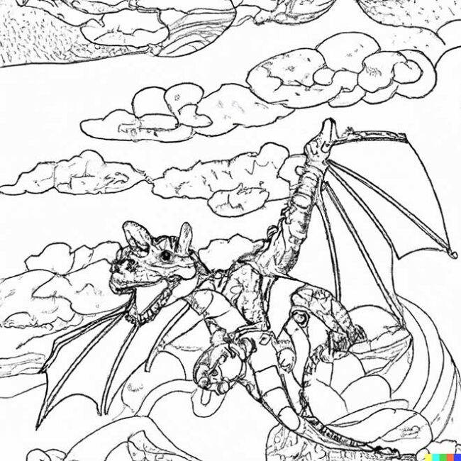 desenhos de dinossauro voador para pintar 3 2