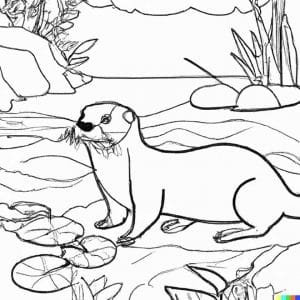 13+ Desenhos de Lontra para Imprimir e Colorir/Pintar