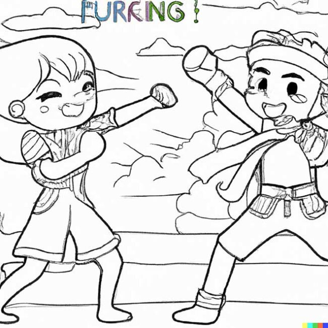 desenhos de luta infantil 3 2
