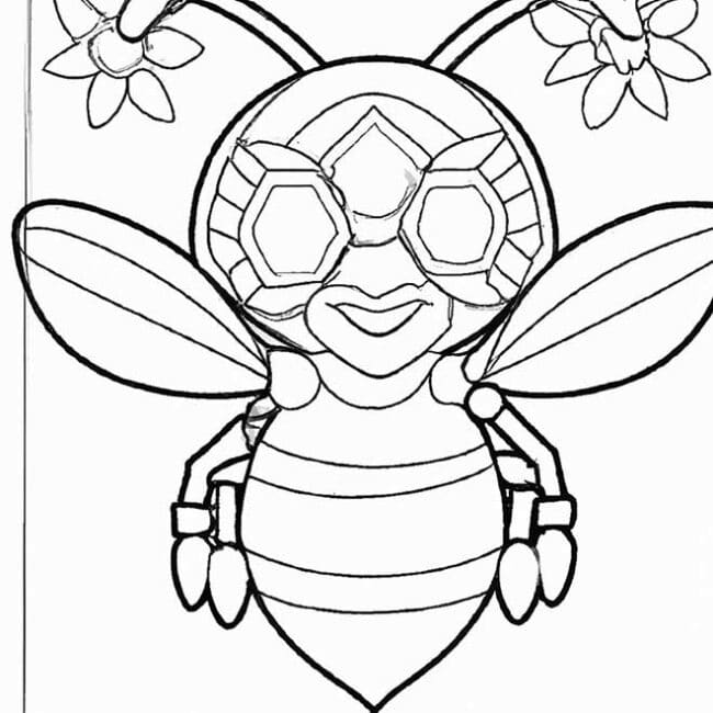 desenhos de mascara de abelha 3