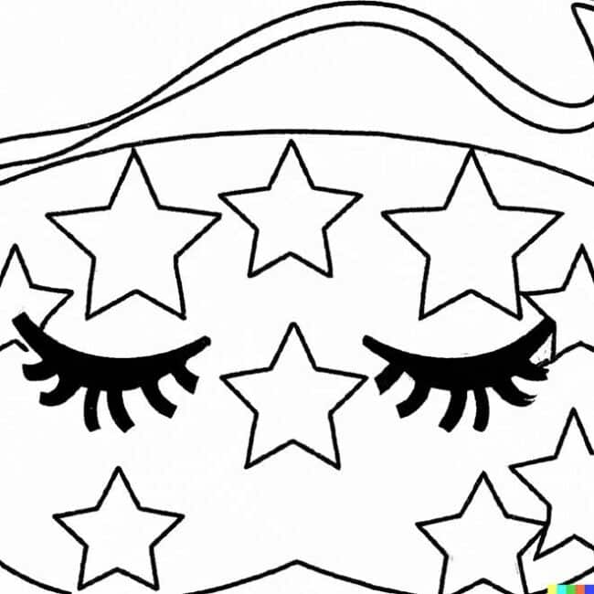 desenhos de mascara de estrela para imprimir e colorir 5 2