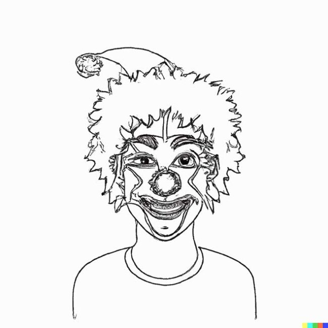 desenhos de mascara de palhaco para colorir 1 2