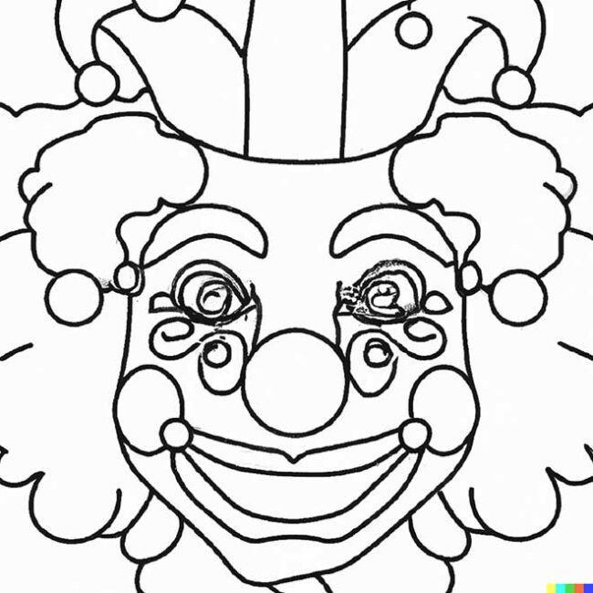 27+ Desenhos de Máscara de Palhaço para Imprimir e Colorir/Pintar