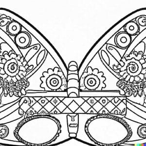 25+ Desenhos de Máscara de Borboleta para Imprimir e Colorir/Pintar