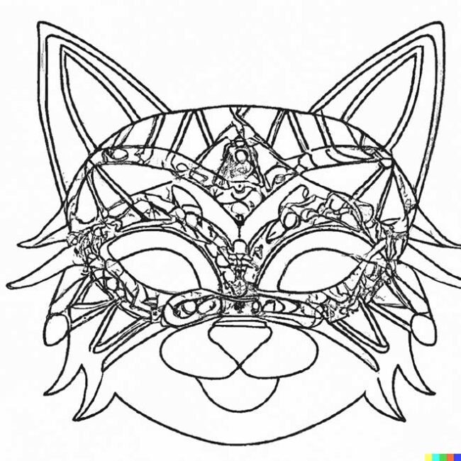 desenhos de mascaras de gatinho 4 2