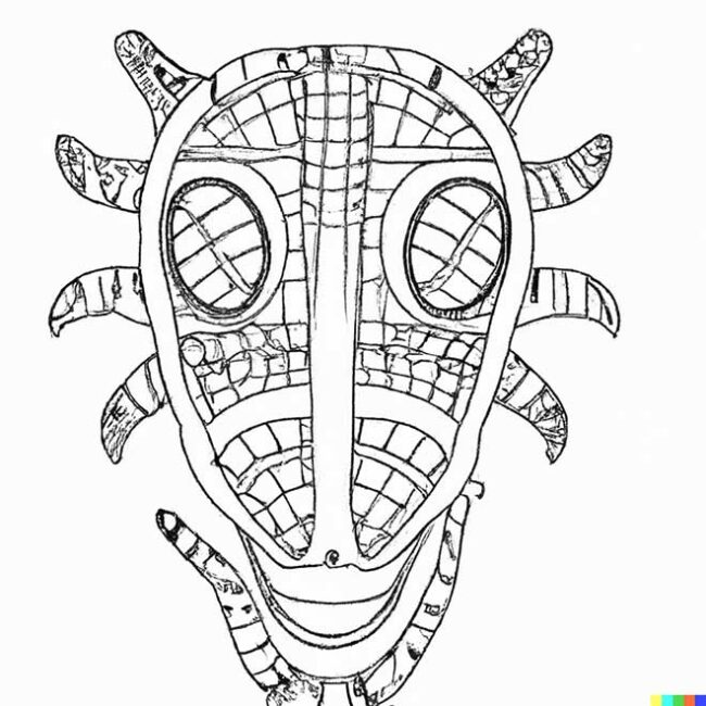 desenhos de mascaras de lagartos para colorir 1 2