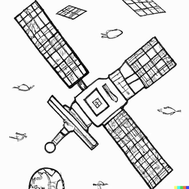 desenhos de satelites para pintar 2