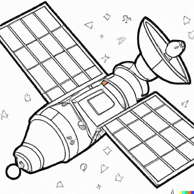 desenhos de satelites para pintar 3