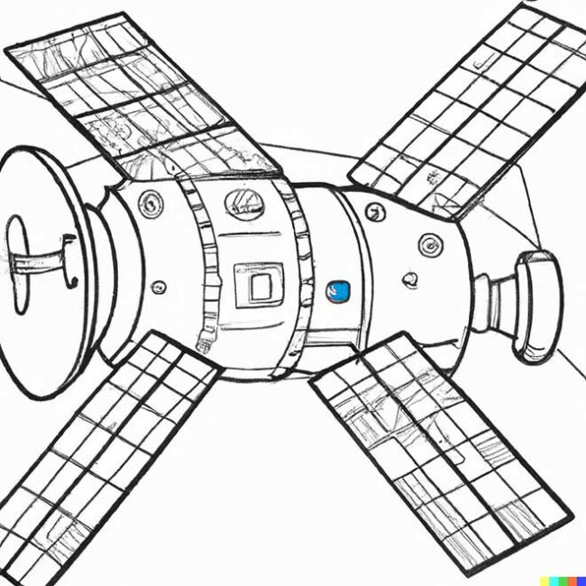 desenhos de satelites para pintar 4