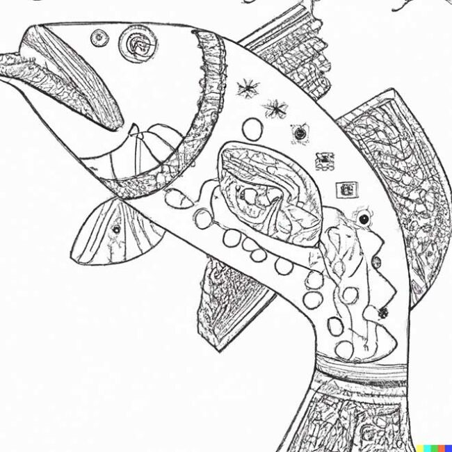 desenhos de tucunare para colorir 2