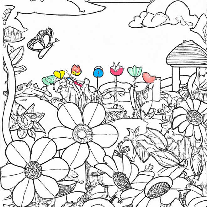 desenhos jardim florido 7793020