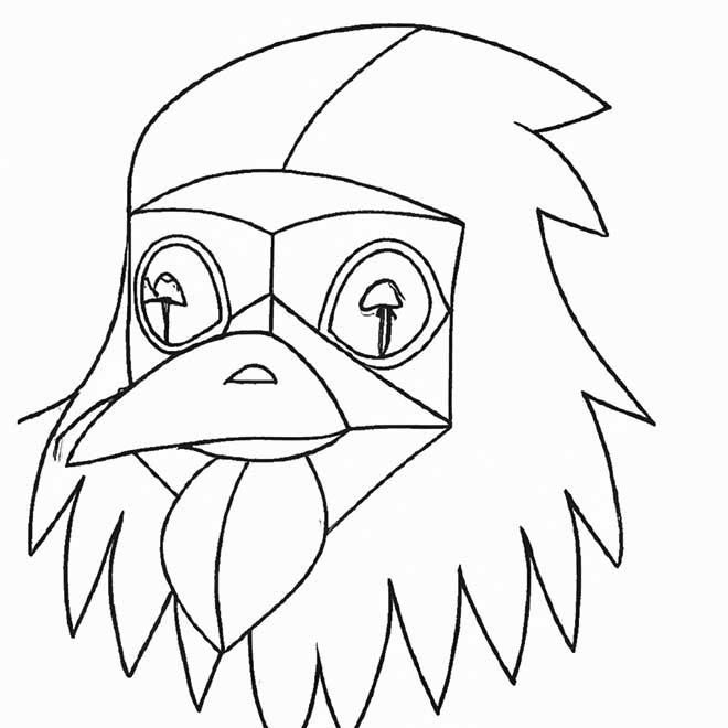 desenhos mascara galinha 6246192