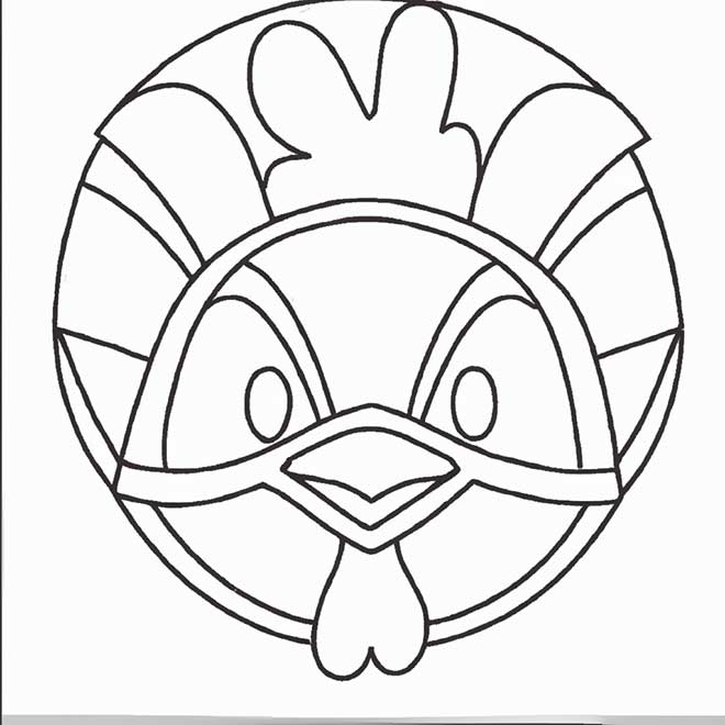 desenhos mascara galinha 828935