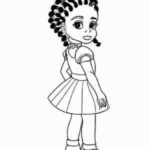 40+ Desenhos de Menina Negra para Imprimir e Colorir/Pintar