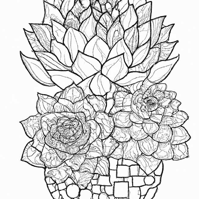 desenhos suculenta 6963584