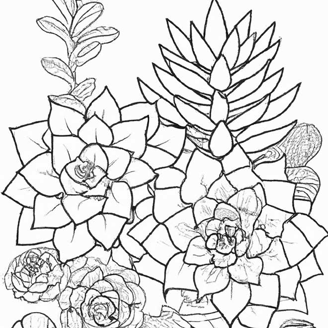 desenhos suculenta 8555748