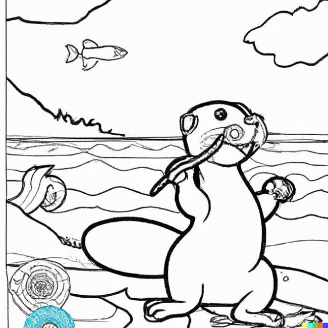 lontra para colorir 2 2