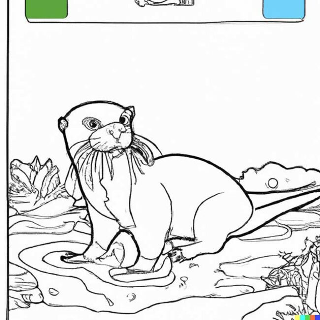 lontra para colorir 3 2
