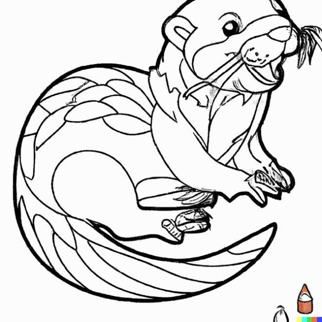 lontra para pintar 2 2
