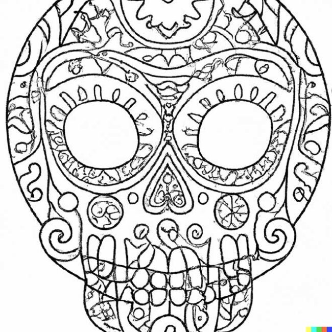 mascara de caveira para pintar 1 2