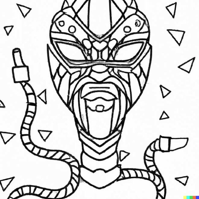 mascara de cobra para colorir 4 1