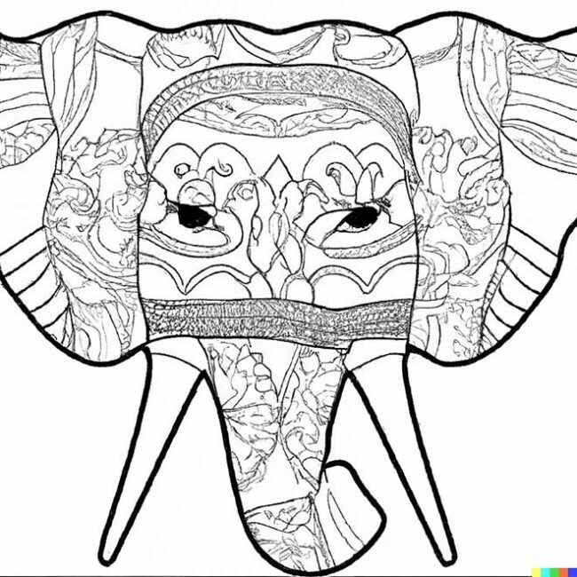 mascara de elefante 1 2