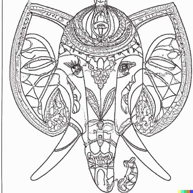 25+ Desenhos de Máscara de Elefante para Imprimir e Colorir/Pintar
