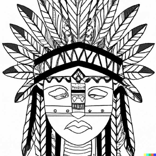 mascara de indio para colorir 2 2