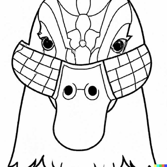 mascara de pato para colorir 1 2 mascara de pato para colorir 1 2