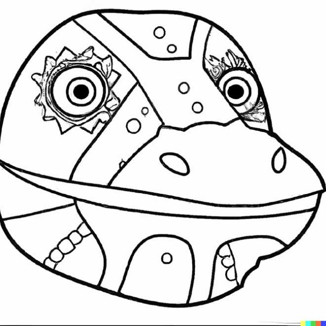 mascaras de lagartos para colorir 1 2