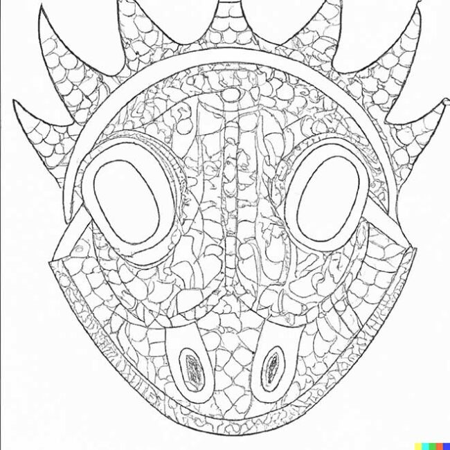 mascaras de lagartos para colorir 2 2