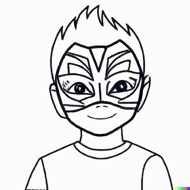 27+ Desenhos de Máscara de Menino para Imprimir e Colorir/Pintar