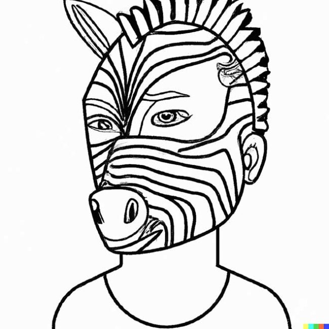 mascaras de zebra para colorir 1 2 mascaras de zebra para colorir 1 2