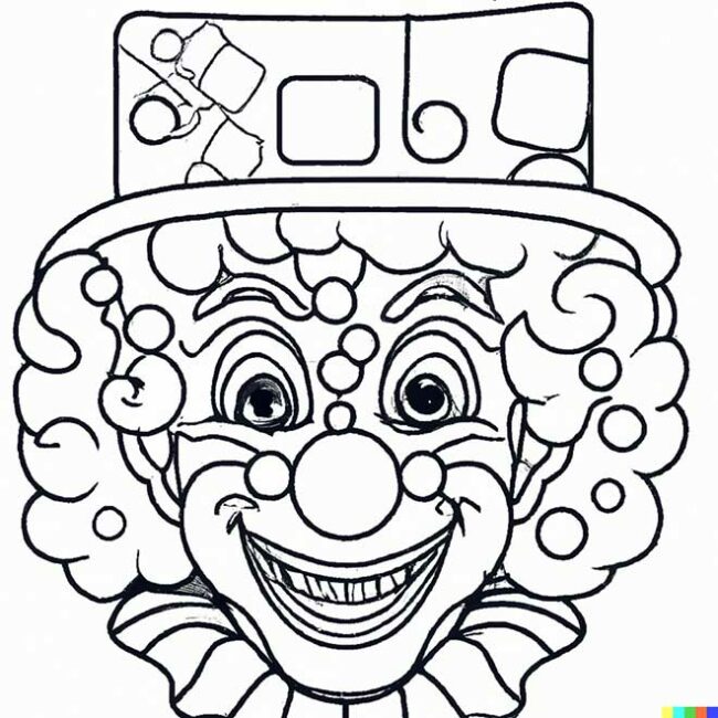 27+ Desenhos de Máscara de Palhaço para Imprimir e Colorir/Pintar