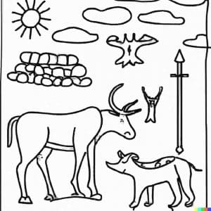 21+ Desenhos de Neolítico para Imprimir e Colorir/Pintar