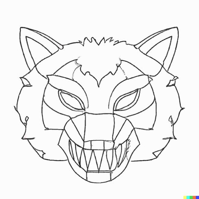 27+ Desenhos de Máscara de Lobisomem para Imprimir e Colorir/Pintar