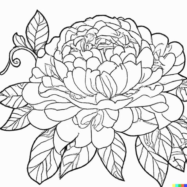 peonias para colorir 4 2