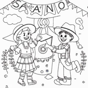 40+ Desenhos de Festa de São João para Imprimir e Colorir/Pintar