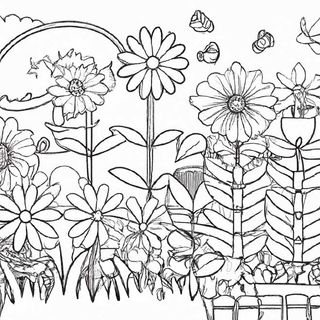 pintar jardim de flores 9934103 2
